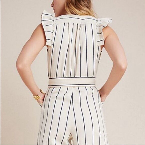 By Anthropologie Hedda striped jumpsuit - Picture 3 of 11